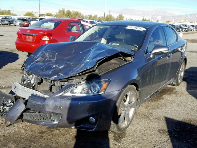 JTHBF5C20D5185482 - 2013 LEXUS IS 250 GRAY photo 2