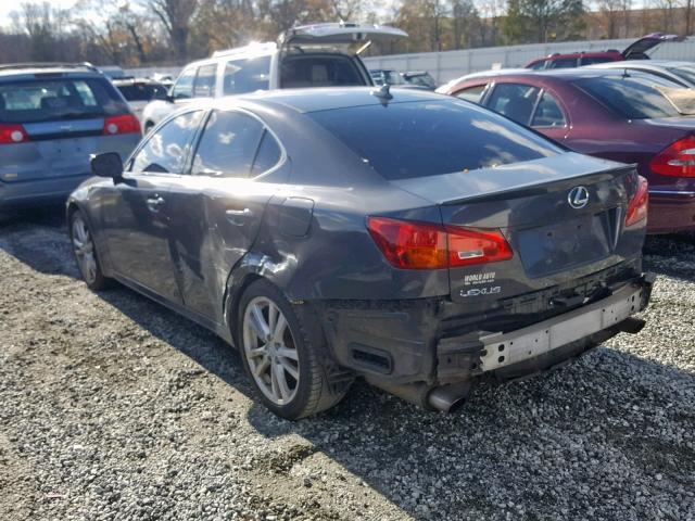 JTHBK262875049501 - 2007 LEXUS IS 250 GRAY photo 3