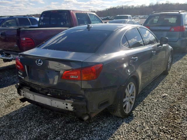 JTHBK262875049501 - 2007 LEXUS IS 250 GRAY photo 4