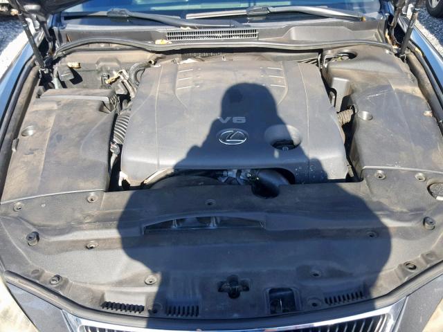 JTHBK262875049501 - 2007 LEXUS IS 250 GRAY photo 7