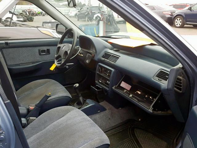 1HGED3543LA095127 - 1990 HONDA CIVIC DX BLUE photo 5