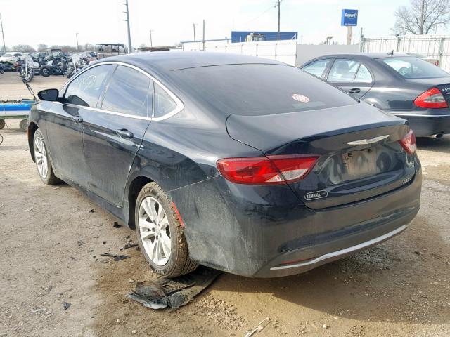 1C3CCCAB3GN144178 - 2016 CHRYSLER 200 LIMITE BLACK photo 3