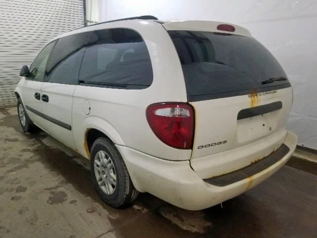 1D4GP24R77B256412 - 2007 DODGE GRAND CARA WHITE photo 3