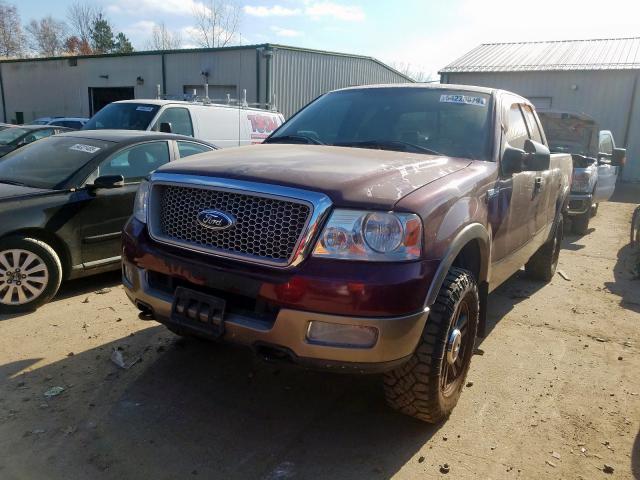 1FTPX14574NA81853 - 2004 FORD F150 MAROON photo 2