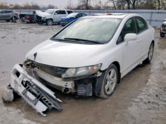 2HGFA16039H035890 - 2009 HONDA CIVIC EXL WHITE photo 2