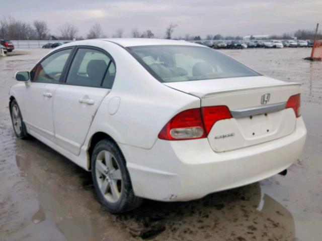 2HGFA16039H035890 - 2009 HONDA CIVIC EXL WHITE photo 3