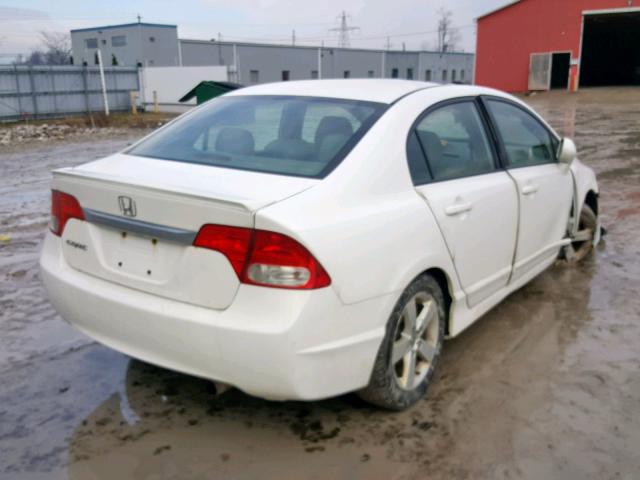 2HGFA16039H035890 - 2009 HONDA CIVIC EXL WHITE photo 4