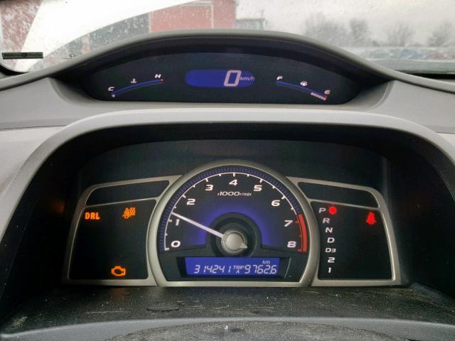 2HGFA16039H035890 - 2009 HONDA CIVIC EXL WHITE photo 8