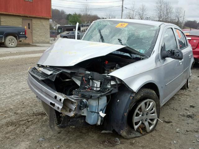 1G1AT58H597122837 - 2009 CHEVROLET COBALT LT SILVER photo 2