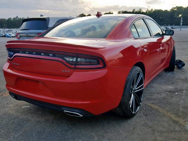 2C3CDXHG7FH721985 - 2015 DODGE CHARGER SX RED photo 4