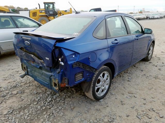 1FAHP36NX9W209216 - 2009 FORD FOCUS SES BLUE photo 4