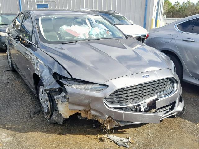 3FA6P0G78ER296455 - 2014 FORD FUSION S GRAY photo 1