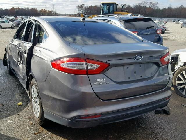 3FA6P0G78ER296455 - 2014 FORD FUSION S GRAY photo 3