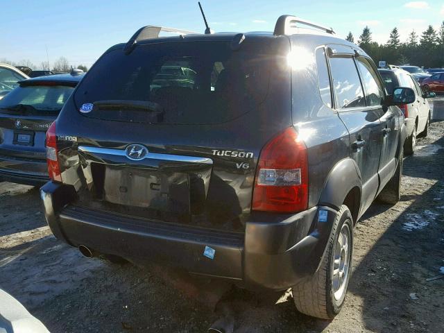 KM8JM12D57U511040 - 2007 HYUNDAI TUCSON GL BLACK photo 4