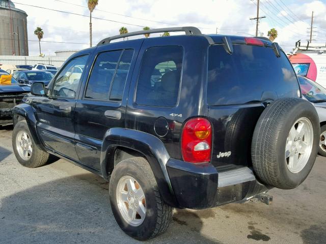 1J4GL58KX2W107270 - 2002 JEEP LIBERTY LI BLACK photo 3