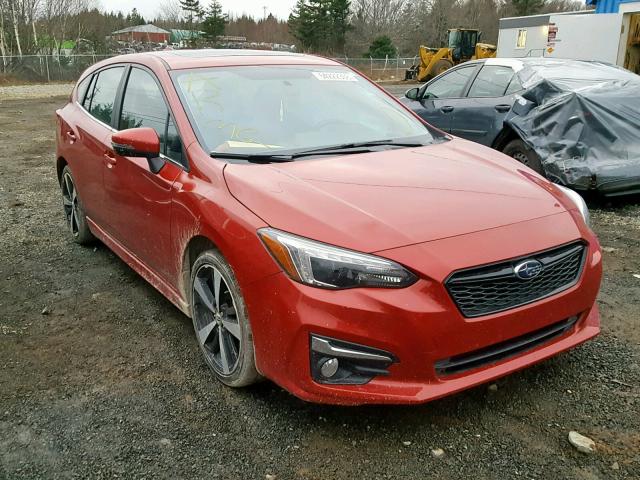 4S3GTAW6XJ3727654 - 2018 SUBARU IMPREZA LI RED photo 1