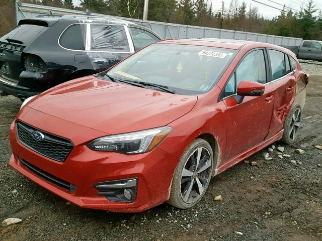 4S3GTAW6XJ3727654 - 2018 SUBARU IMPREZA LI RED photo 2