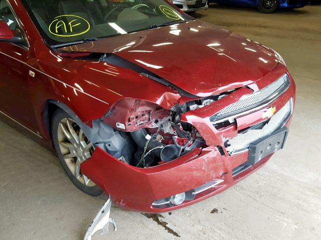1G1ZK57708F272664 - 2008 CHEVROLET MALIBU LTZ წითელი ფოტო 9