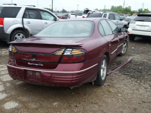 1G2HX54K414190844 - 2001 PONTIAC BONNEVILLE BURGUNDY photo 4