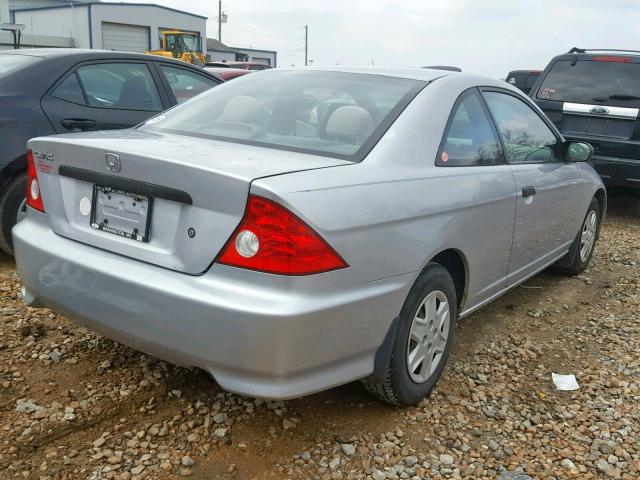 1HGEM22194L037971 - 2004 HONDA CIVIC DX V SILVER photo 4