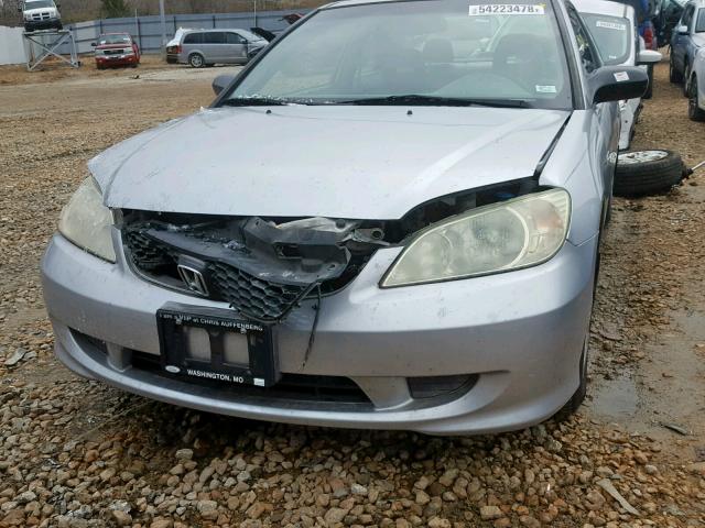 1HGEM22194L037971 - 2004 HONDA CIVIC DX V SILVER photo 9