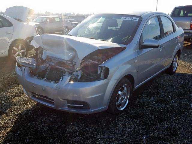 KL1TD56697B087722 - 2007 CHEVROLET AVEO BASE Күміс фото 2