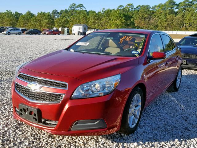 1G11D5RR7DF113768 - 2013 CHEVROLET MALIBU 1LT RED photo 2