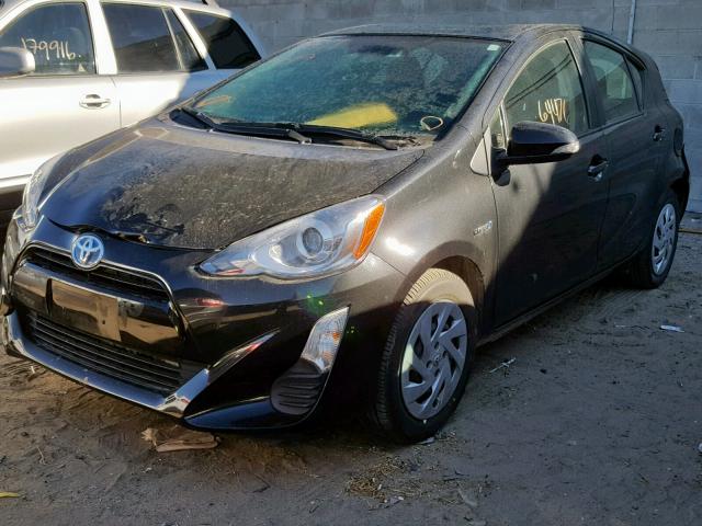 JTDKDTB33G1127710 - 2016 TOYOTA PRIUS C BLACK photo 2