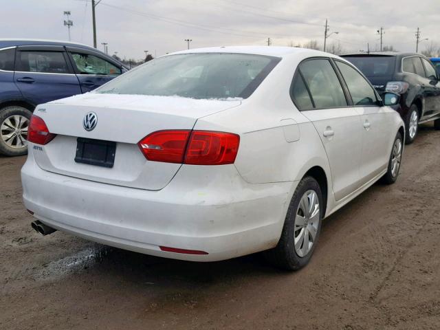 3VW2K7AJ5BM356959 - 2011 VOLKSWAGEN JETTA BASE WHITE photo 4