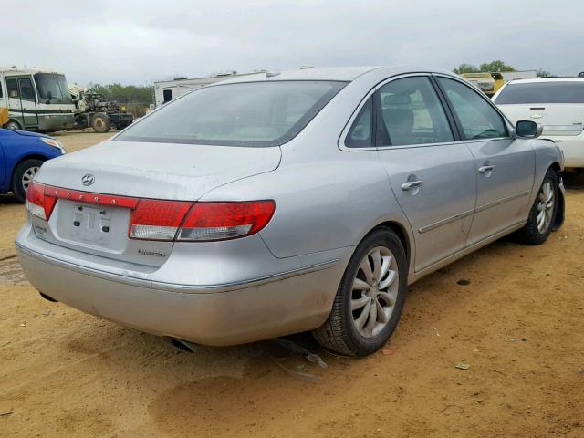 KMHFC46F88A316929 - 2008 HYUNDAI AZERA SE SILVER photo 4