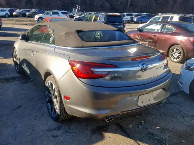 W04WH3N59HG014369 - 2017 BUICK CASCADA PR GRAY photo 3