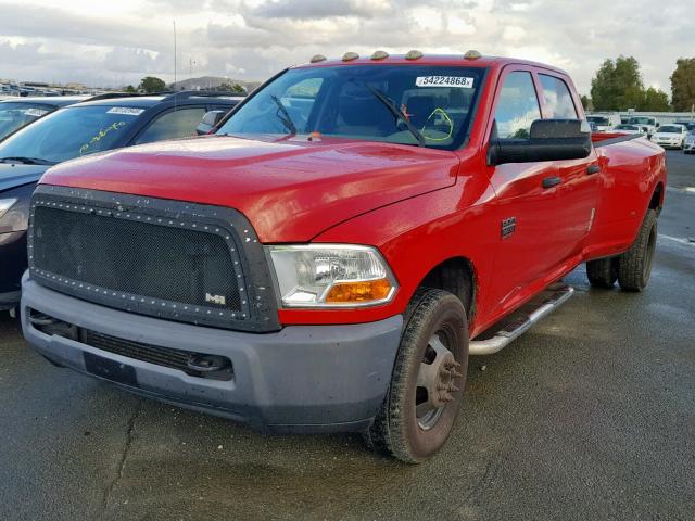 3D73M4CL3BG551011 - 2011 DODGE RAM 3500 RED photo 2