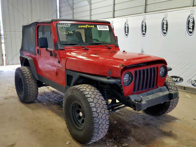 1J4FA49S9YP756183 - 2000 JEEP WRANGLER / RED photo 1