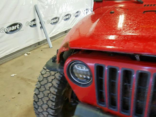 1J4FA49S9YP756183 - 2000 JEEP WRANGLER / RED photo 9