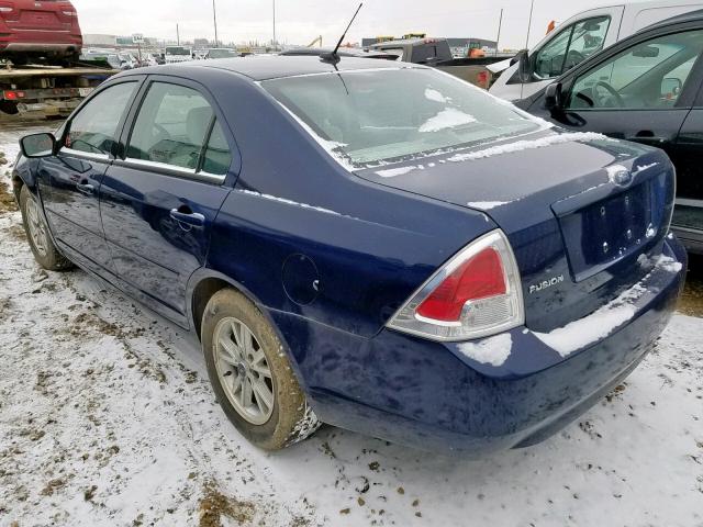 3FAHP06Z67R241341 - 2007 FORD FUSION S BLUE photo 3