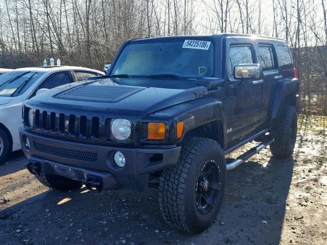 5GTDN13E678221509 - 2007 HUMMER H3 BLACK photo 2