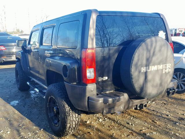 5GTDN13E678221509 - 2007 HUMMER H3 BLACK photo 3