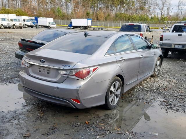 KMHEC4A46BA007310 - 2011 HYUNDAI SONATA HYB SILVER photo 4