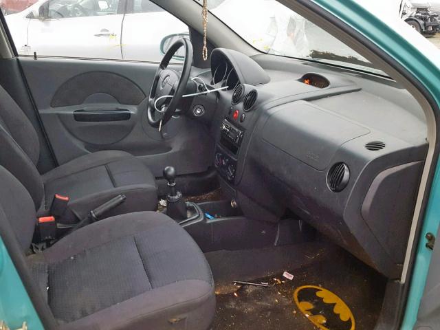 KL1TD66606B590303 - 2006 CHEVROLET AVEO BASE Turkuaz foto 5