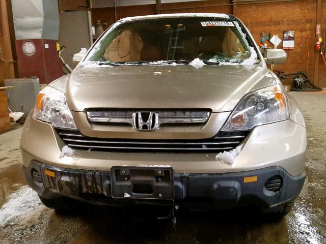 JHLRE48737C018568 - 2007 HONDA CR-V EXL GOLD photo 9