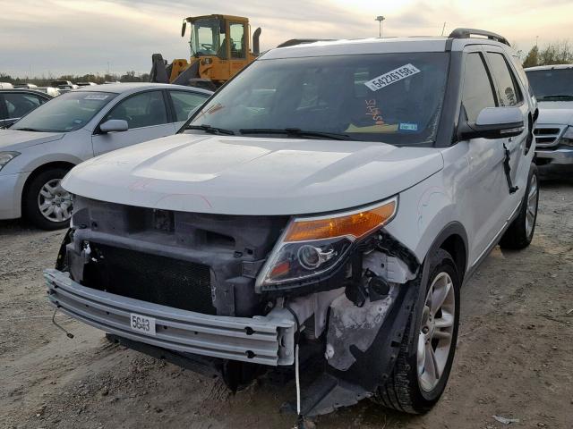 1FM5K7F83FGC62421 - 2015 FORD EXPLORER L WHITE photo 2