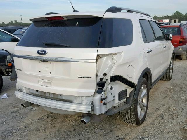 1FM5K7F83FGC62421 - 2015 FORD EXPLORER L WHITE photo 4