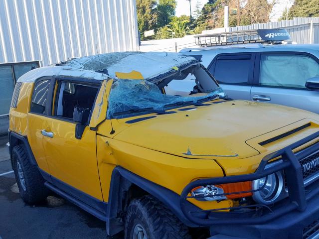 JTEBU11F170049154 - 2007 TOYOTA FJ CRUISER YELLOW photo 9