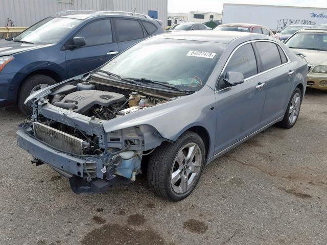 1G1ZH57B58F258410 - 2008 CHEVROLET MALIBU 1LT SILVER photo 2