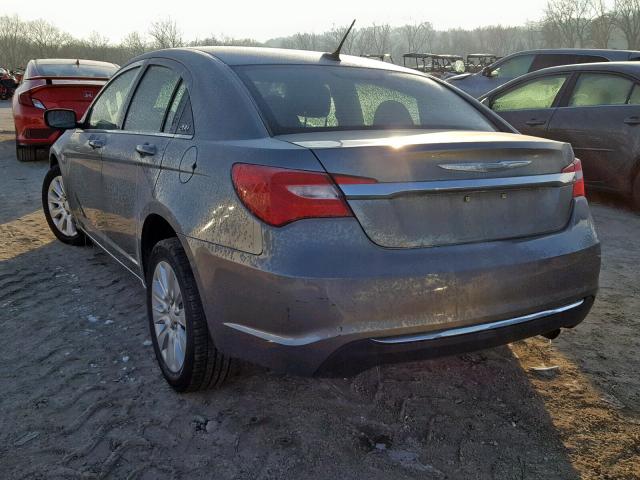 1C3CCBAB5CN108853 - 2012 CHRYSLER 200 LX GRAY photo 3