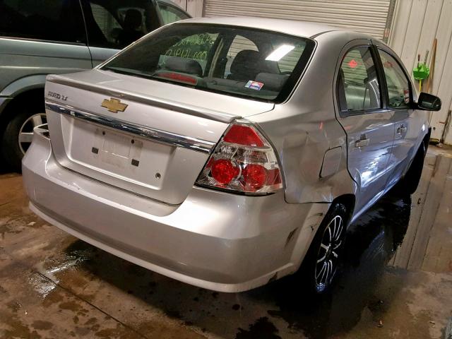 KL1TD5DEXBB140673 - 2011 CHEVROLET AVEO LS SILVER photo 4