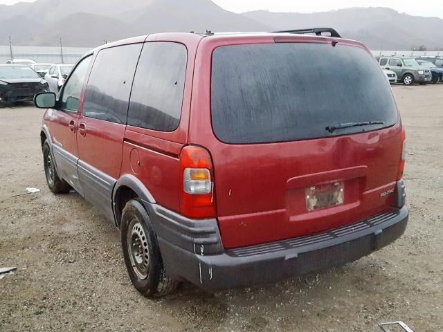 1GMDU03E94D148445 - 2004 PONTIAC MONTANA RED photo 3