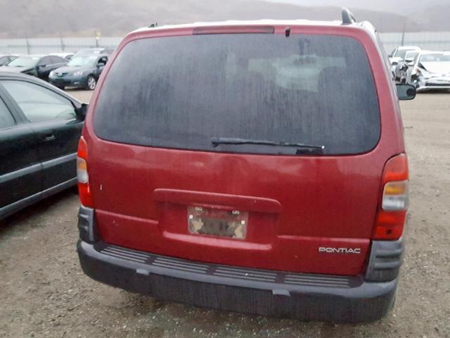 1GMDU03E94D148445 - 2004 PONTIAC MONTANA RED photo 9