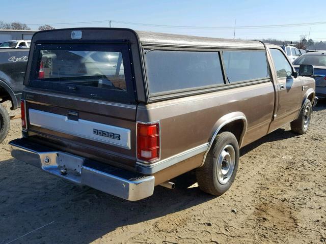 1B7GL26X1KS039919 - 1989 DODGE DAKOTA BROWN photo 4