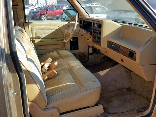 1B7GL26X1KS039919 - 1989 DODGE DAKOTA BROWN photo 5